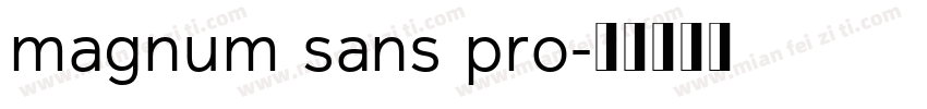 magnum sans pro字体转换